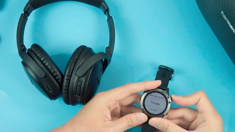 Hướng dẫn kết nối tai nghe với đồng hồ thông minh Garmin Fenix 8 47mm viền thép