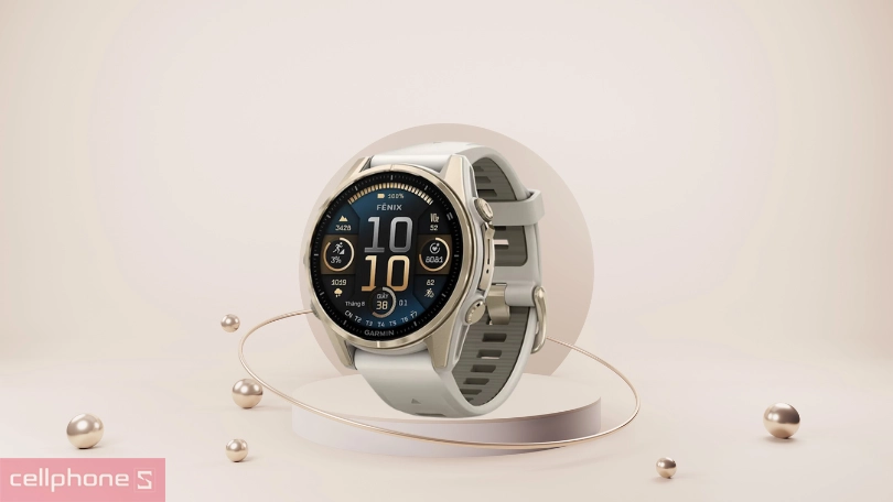 Đồng hồ thông minh Garmin Fenix 8 43mm Sapphire Viền Thép