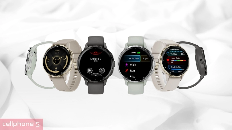 Đồng hồ thông minh Garmin Venu 4S 35 bài tập, màn hình AMOLED 1.3”, pin hơn 20 ngày