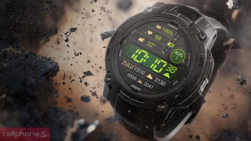 Đồng hồ thông minh Garmin Instinct 3 Tactical Solar 50mm - Hoạt động bền bỉ