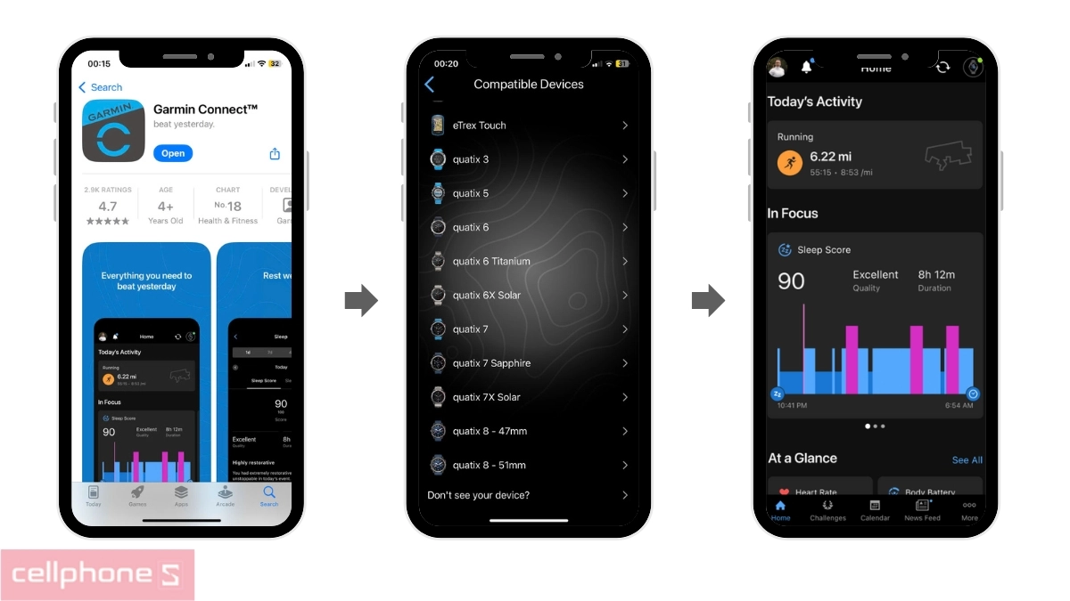 Hướng dẫn kết nối đồng hồ với ứng dụng Garmin Connect
