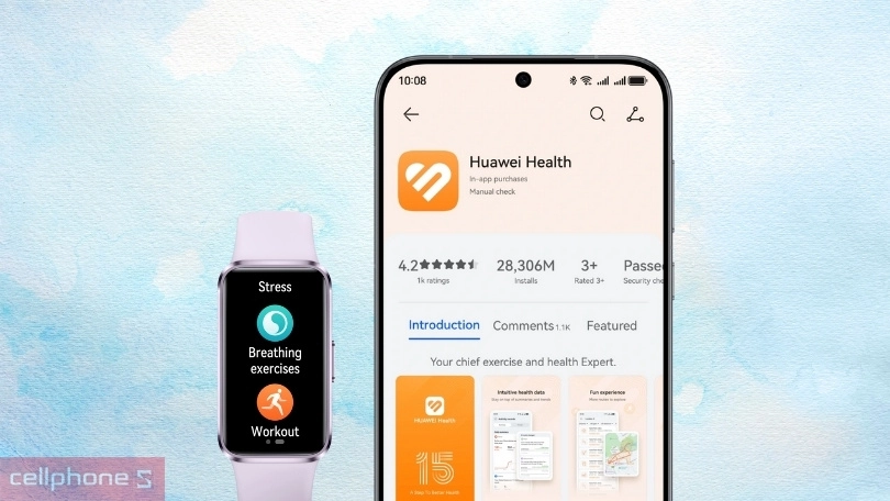 Hướng dẫn kết nối vòng đeo tay thông minh Huawei Band 10 khung kim loại với smartphone