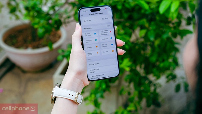 Tương thích hoàn hảo với thiết bị di động thông qua app Huawei Health 