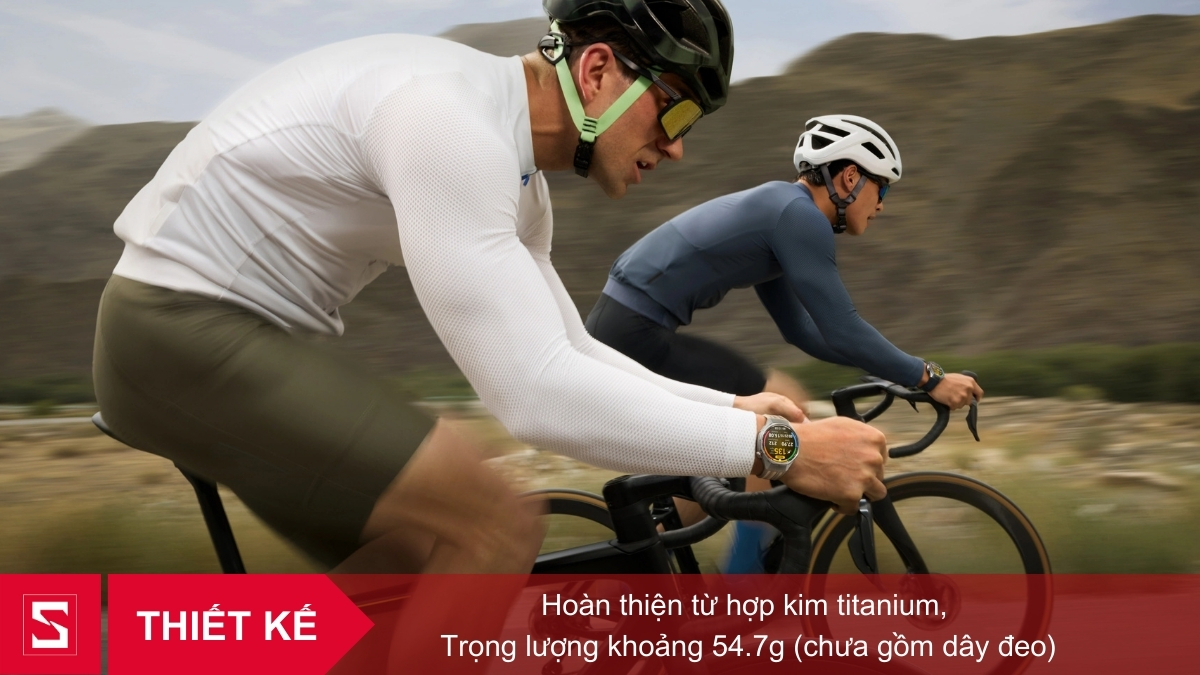 Thiết kế hợp kim titanium, chuẩn kháng nước 5 ATM và IP69
