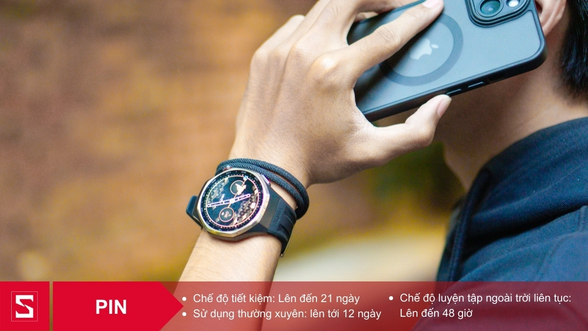 Thời lượng pin lên đến 21 ngày, sạc không dây tiện lợi