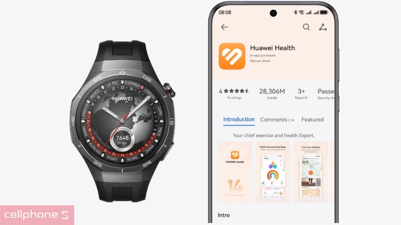 Hướng dẫn kết nối đồng hồ thông minh Huawei Watch GT 5 Pro với smartphone
