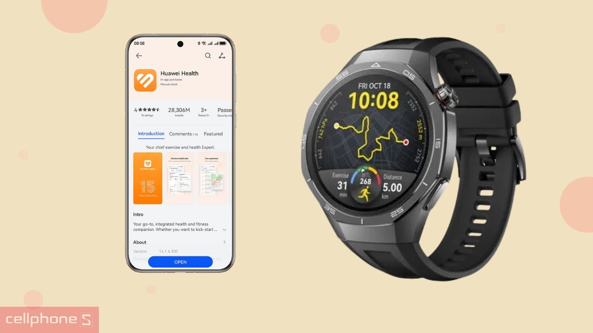 Hướng dẫn kết nối, theo dõi trên đồng Huawei Watch GT 6 Pro bằng Huawei Health