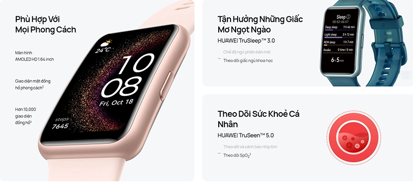 Đồng hồ thông minh Huawei watch Fit SE - Năng động hơn để vươn xa hơn