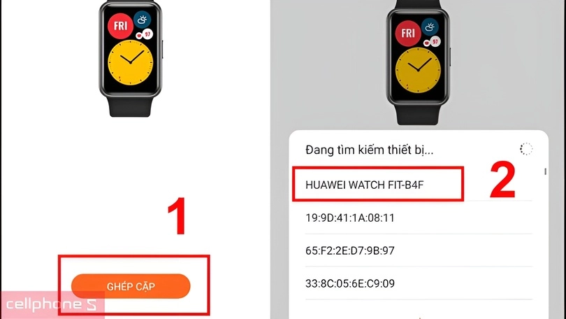 Bấm vào tùy chọn "Ghép cặp"