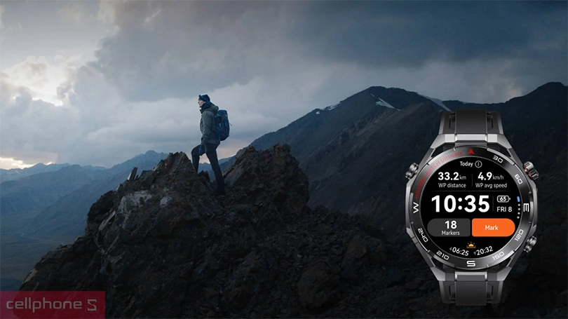 Chỉ số leo núi được đo trên Huawei Watch Ultimate 2 Huawei Watch Ultimate 2 hỗ trợ đo các chỉ số cho quá trình leo núi