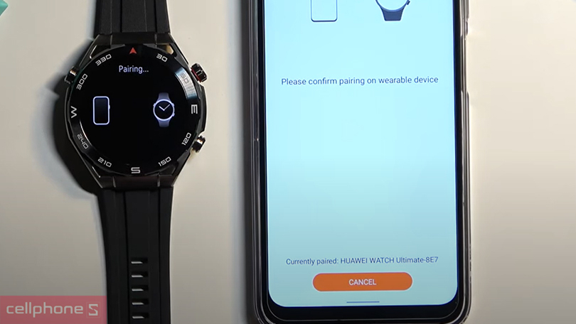 Cách kết nối đồng hồ thông minh Huawei Watch Ultimate dây cao su với điện thoại