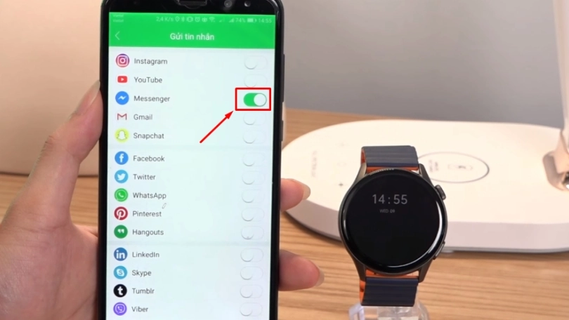 Cách cài đặt thông báo ứng dụng trên đồng hồ thông minh Kieslect KR Pro 2