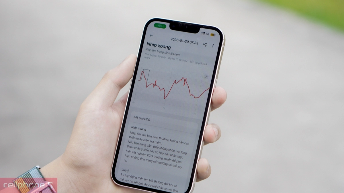 Thông báo tức thì về các chỉ số bất thường