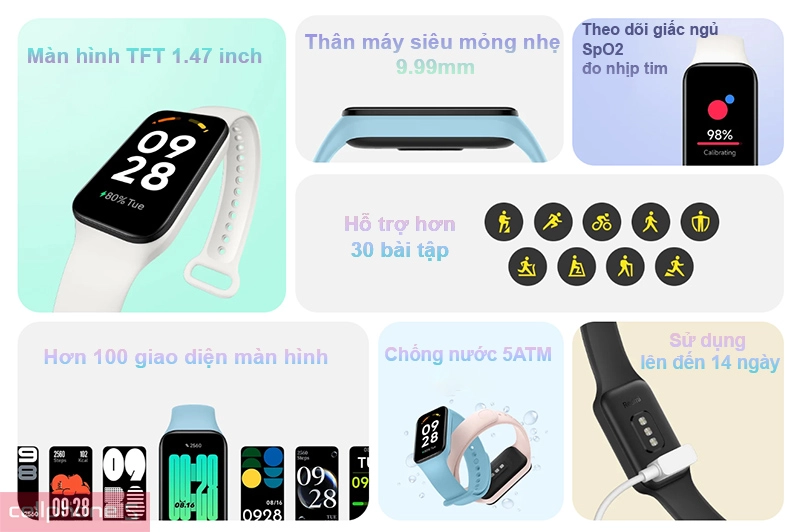 Vòng tay thông minh Xiaomi Redmi Band 2 - Hỗ trợ cải thiện sức khỏe