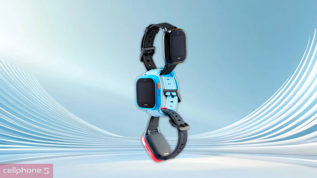 Thiết kế mặt vuông kháng nước IP68 của đồng hồ thông minh trẻ em Tammi Watch-Kid Max