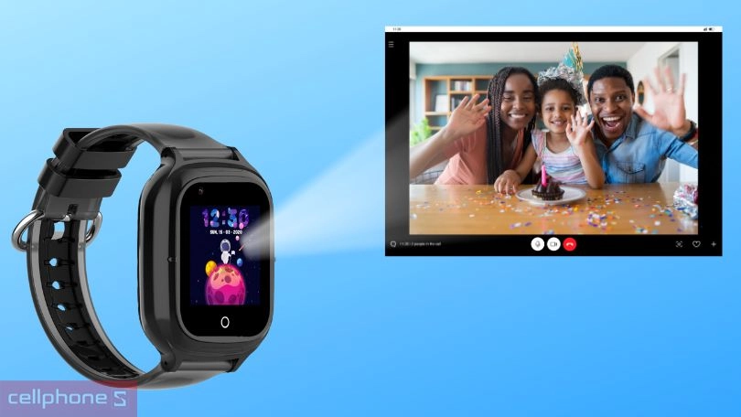 Tính năng gọi điện, cảnh báo SOS của đồng hồ định vị trẻ em Wonlex KT07 4G