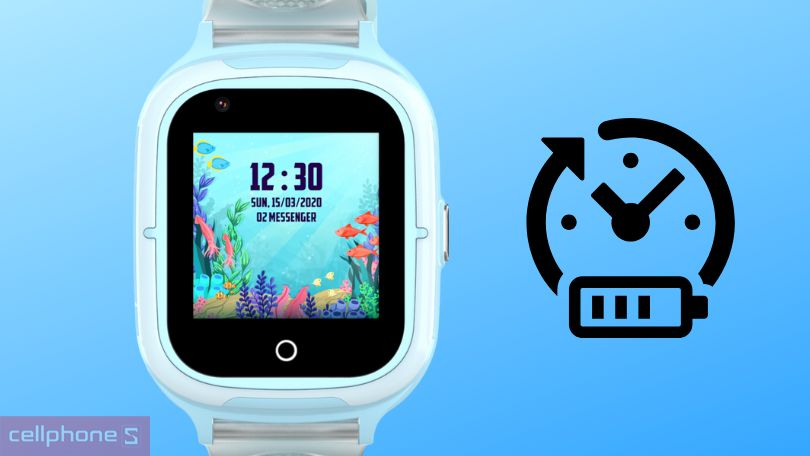 Thời lượng pin của đồng hồ định vị trẻ em Wonlex KT07 4G