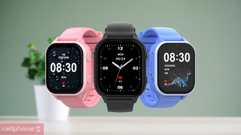 Màn hình hiển thị của đồng hồ định vị trẻ em Wonlex KT18 Pro