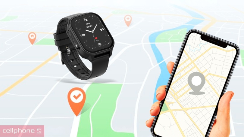 Định vị GPS trên đồng hồ định vị trẻ em Wonlex KT19 Pro