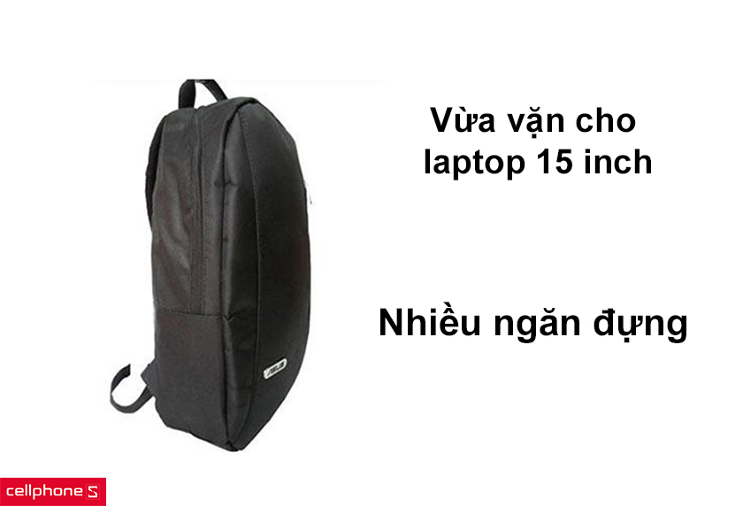 Vừa vặn cho laptop 15 inch, nhiều ngăn đựng