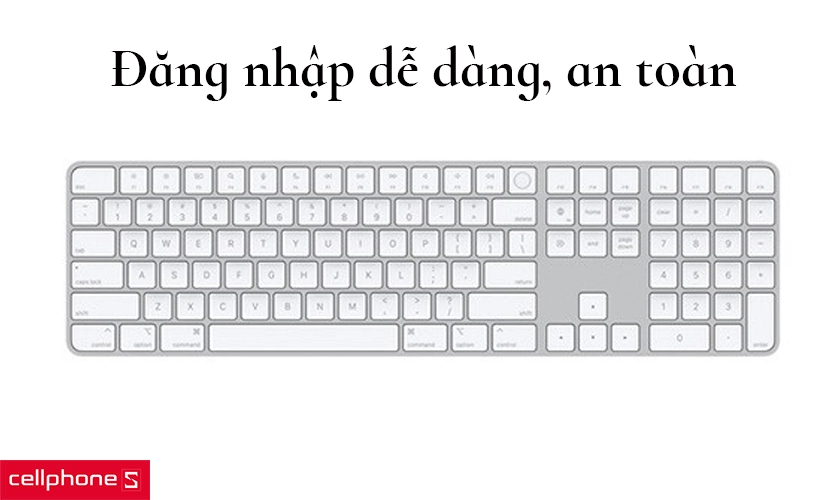 bàn phím Apple Magic Keyboard Touch ID phím số 2021