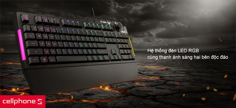 Bàn phím Gaming Asus TUF K1 RGB LED