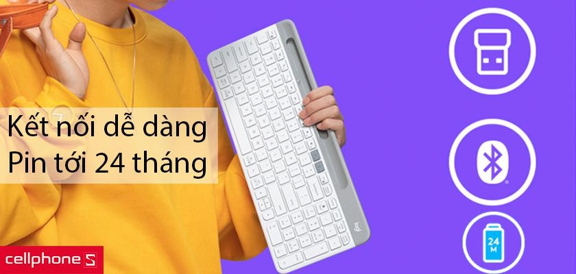 Bàn phím Bluetooth Logitech K580
