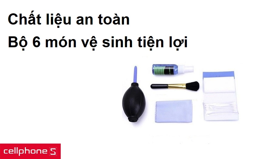 Chất liệu an toàn, bộ 6 món vệ sinh tiện lợi