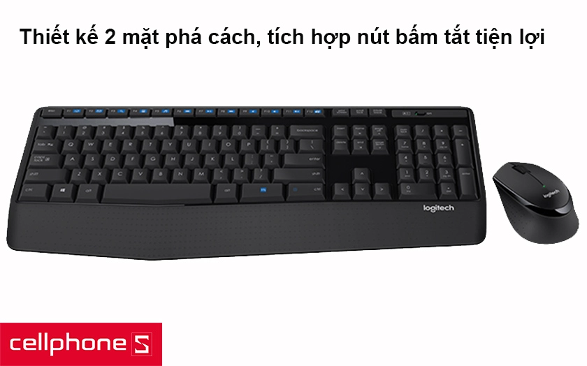 Combo bàn phím + chuột không dây Logitech MK345