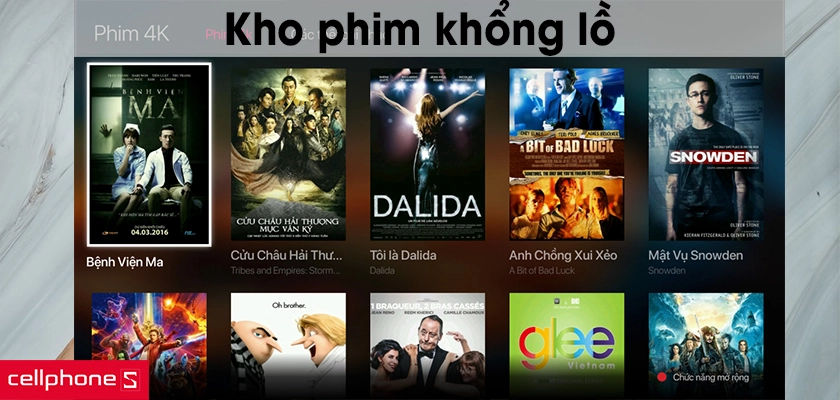 Kho phim khổng lồ và hoàn toàn miễn phí