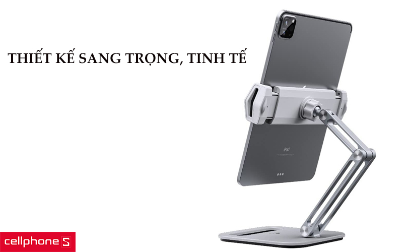 Giá kẹp iPad/Tablet S-case hợp kim nhôm đế hình vuông