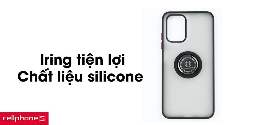 Ốp lưng GKS Silicone Iring cho Xiaomi Redmi Note 10 Pro 