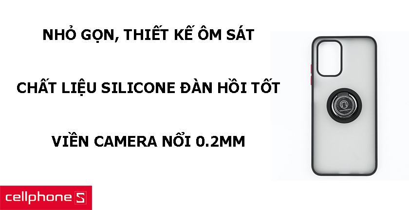 Ốp lưng GKS Silicone Iring cho Xiaomi Redmi Note 10 