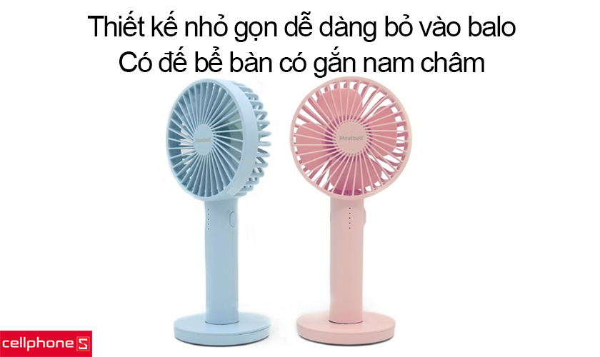 Thiết kế nhỏ gọn dễ dàng bỏ vào balo, có đế bể bàn có gắn nam châm