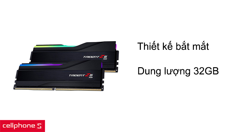 RAM PC G.SKILL Trident Z5 RGB 32GB (2X16) 6000MHZ DDR5