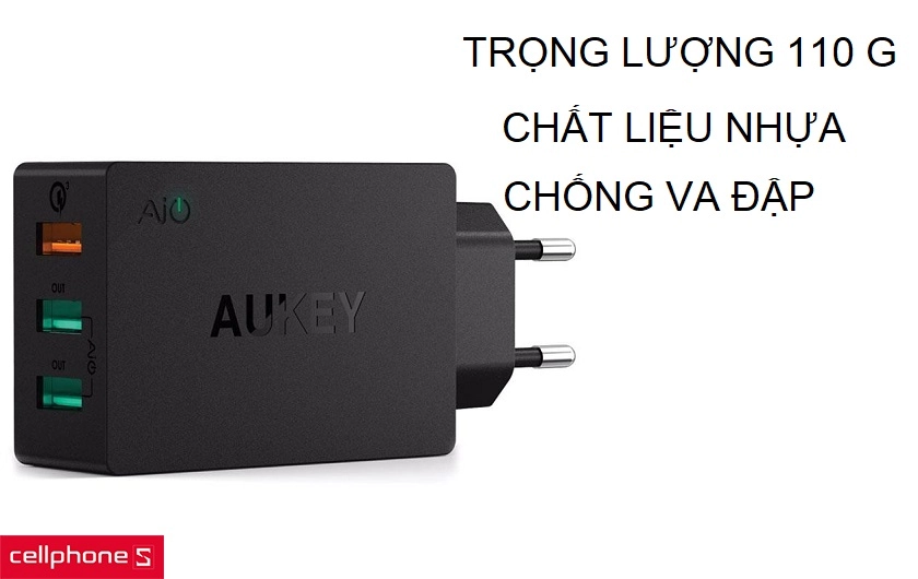 Chất liệu nhựa cao cấp, bền bỉ, cùng trọng lượng chỉ 110g