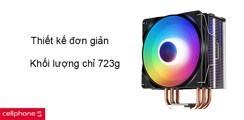 Khối lượng nhẹ nhàng chỉ khoảng 723g, thiết kế đơn giản