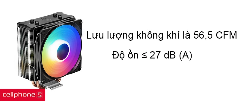 Độ ồn tháp, không ảnh hưởng đến người dùng