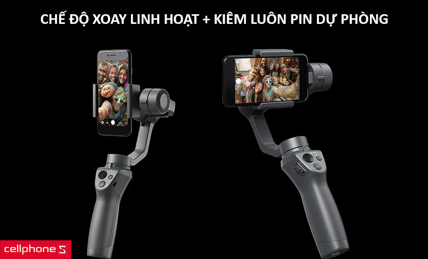 Chế độ xoay linh hoạt + kiêm luôn pin dự phòng