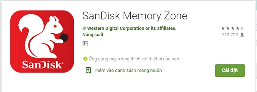 Dễ dàng quản lý bằng phần mềm SanDisk Memory Zone