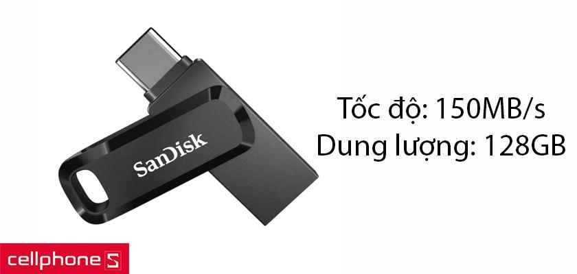 USB OTG 3.1 Sandisk Ultra Dual Drive Type-C DDC3 128GB