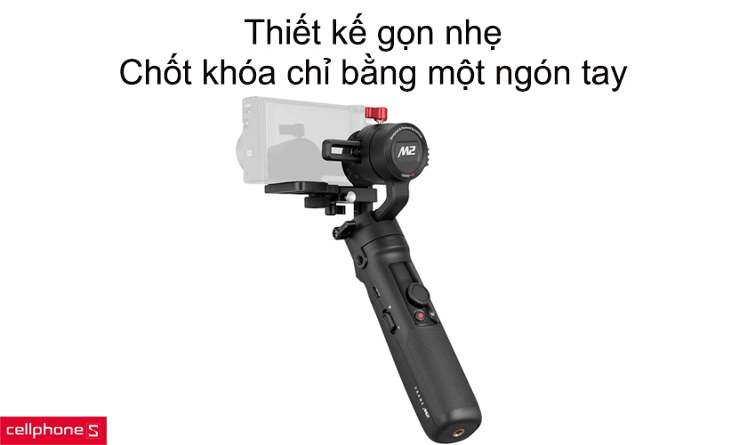 Thiết kế gọn nhẹ, chốt khóa chỉ bằng một ngón tay