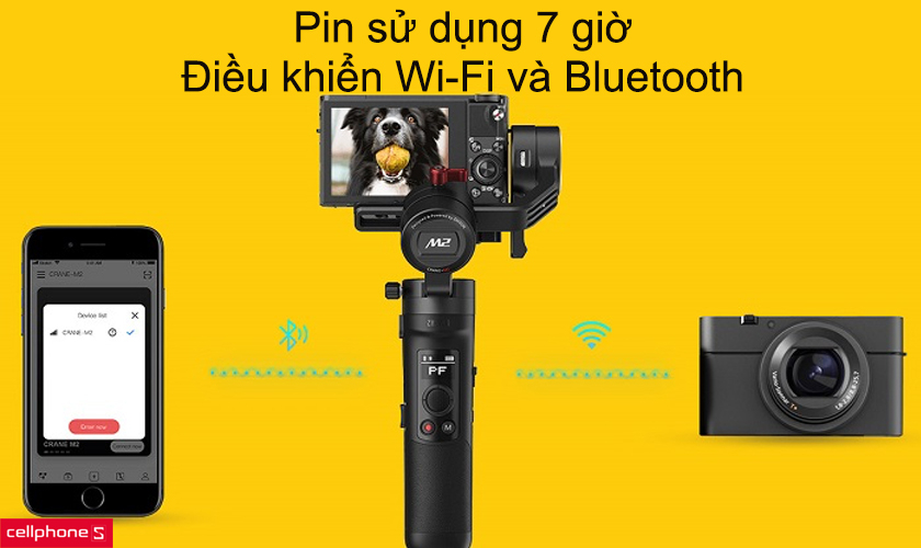 Pin sử dụng 7 giờ, điều khiển Wi-Fi và Bluetooth