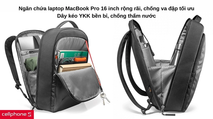 Balô laptop Tomtoc Premium Lightweight Business