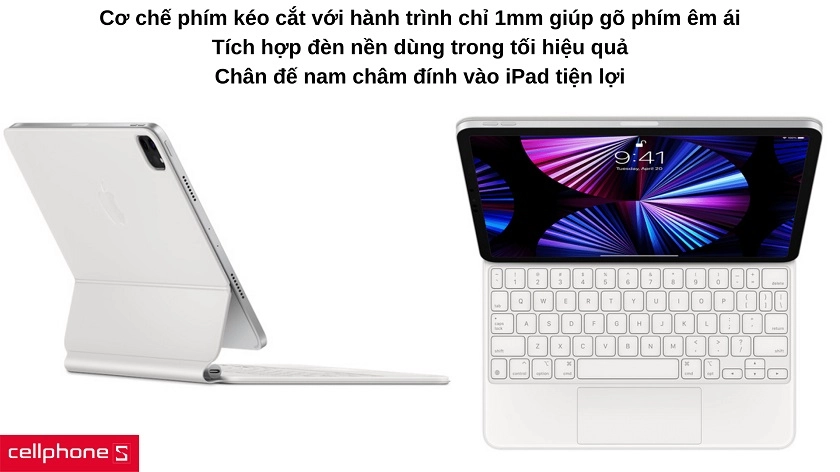 Hành trình 1mm gõ êm nhẹ, tích hợp đèn nền