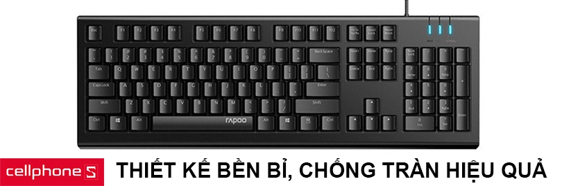 Thiết kế bền bỉ, chống tràn hiệu quả