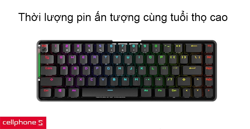 Bàn phím cơ không dây Asus Rog Falchion NX