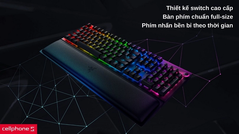 Bàn phím cơ không dây Razer BlackWidow V3 Pro