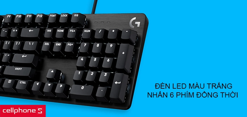 Đèn LED tăng sự tập trung, nhấn 6 phím đồng thời