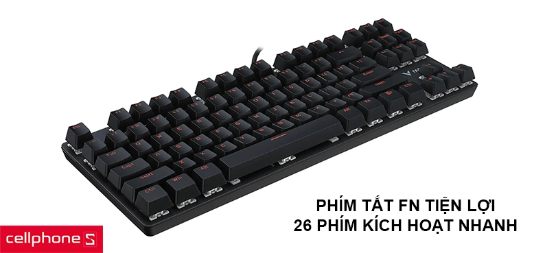 Phím tắt fn tiện lợi với 26 phím kích hoạt nhanh